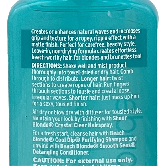 John Frieda Beach Blonde Sea Waves Salt Spray 5 oz Texturizing Enhance Waves HTF - Picture 3 of 5